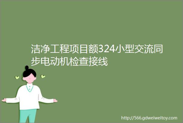 洁净工程项目额324小型交流同步电动机检查接线